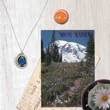 Kyanite Wire wrapped  silver mini pendant