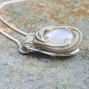 moonstone necklace sideview