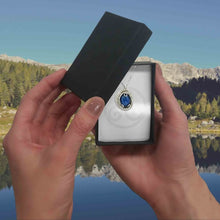 Kyanite wire wrapped silver in a gift box