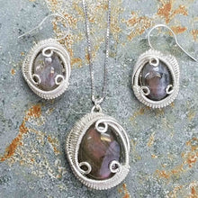 purple labradorite jewelry set