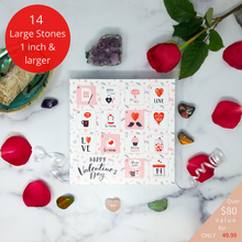 Crystal Valentine Box with 14 stones inside