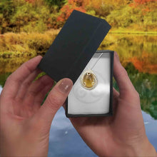 Citrine necklace in a gift box