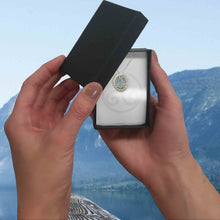 Aquamarine Necklace inside a gift box